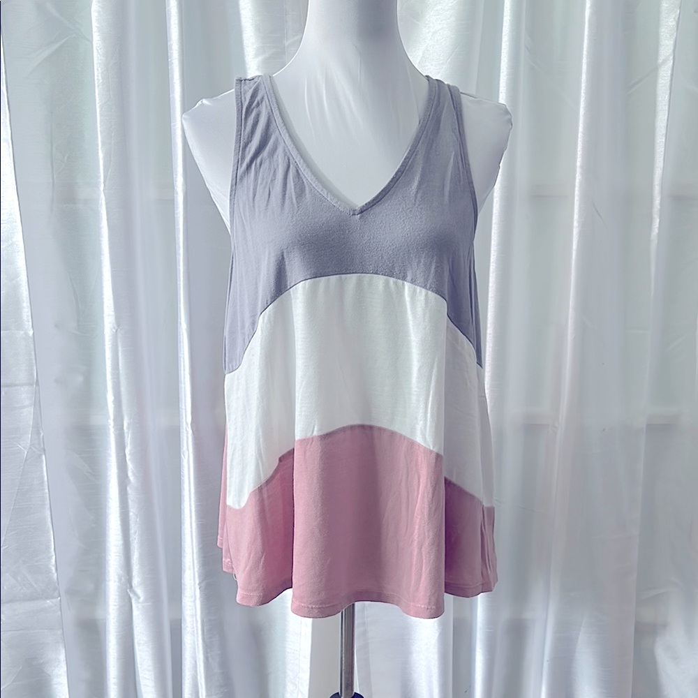 ⚡️3/$25 Debbie Morgan Colorblock Sleeveless Top Sz M